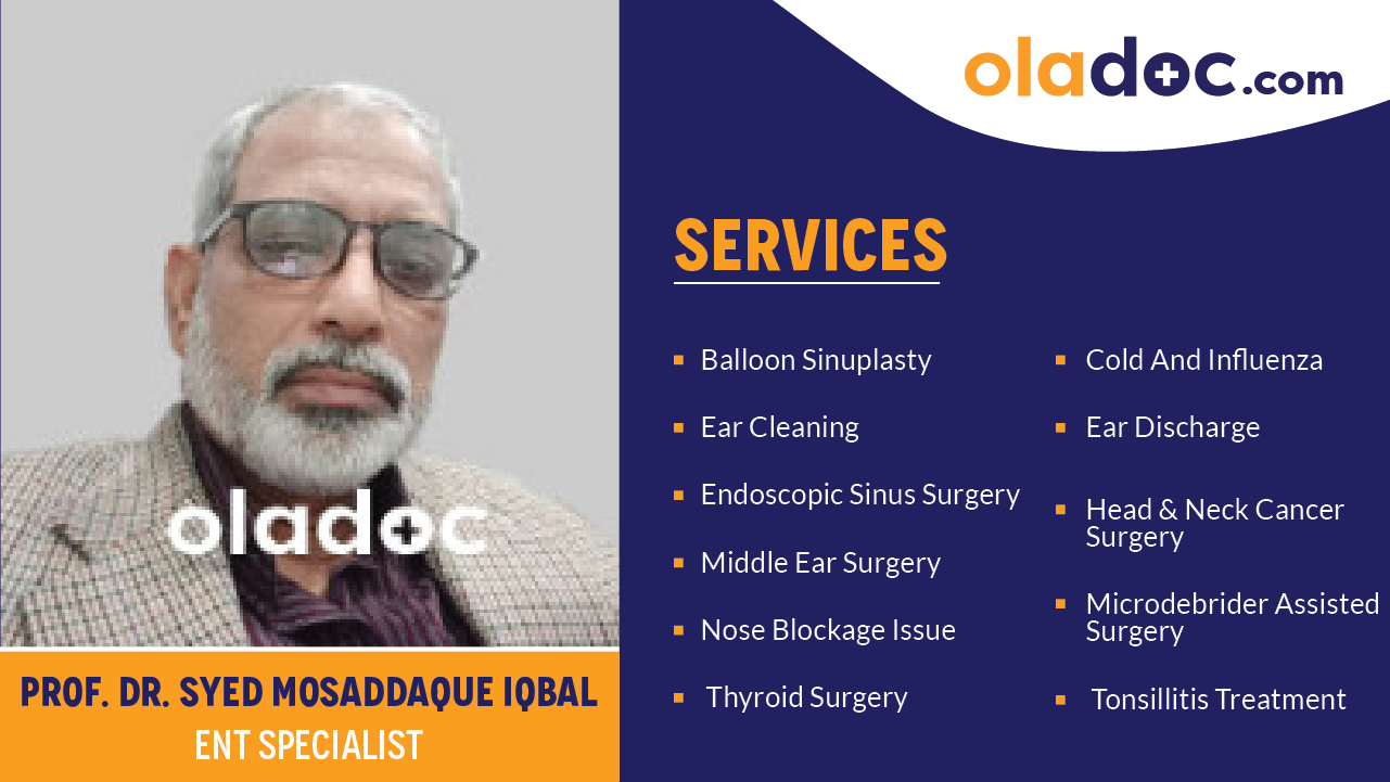 Services provided by Dr.Syed Mosaddaque Iqbal